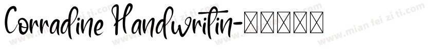 Corradine Handwritin字体转换